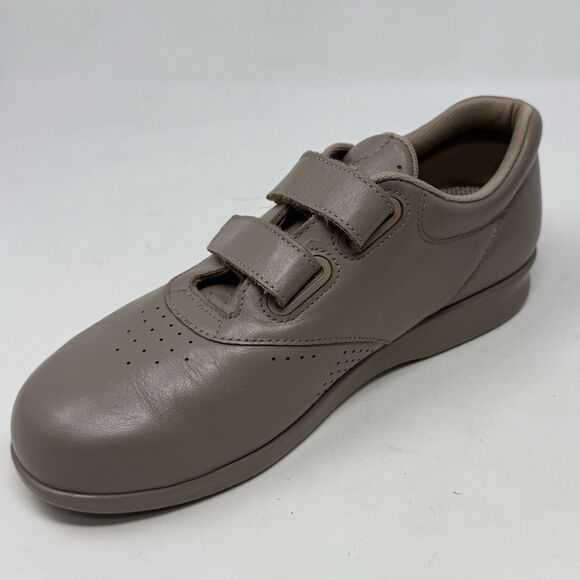 SAS Me Too Shoes Womens 7.5 WW Extra Wide Brown Leather Hook Loop Straps Comfort - Picture 7 of 16